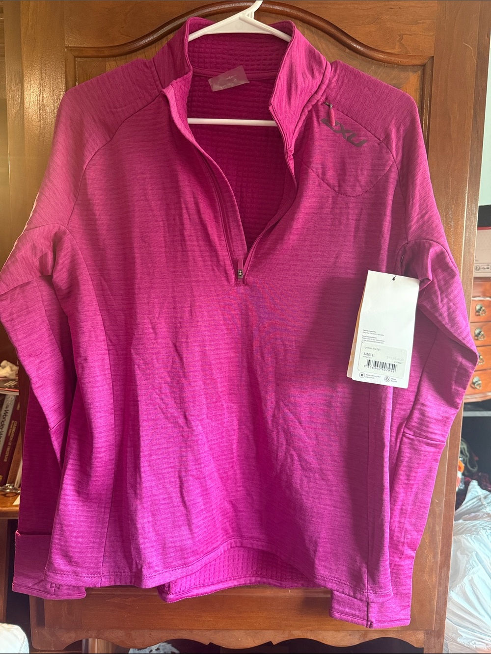 2XU Hot Pink Quarter-Zip Pullover